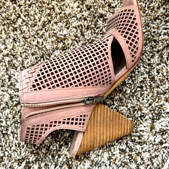 Vince Camuto Blush Pink Open-toe Booties - Picture 3 of 3